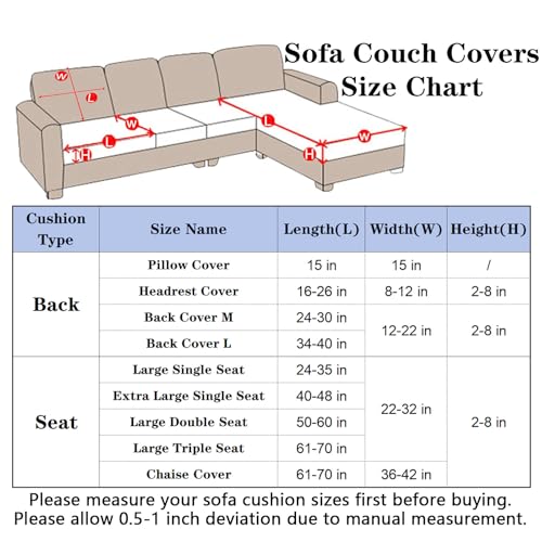 VFUX Soothing Home Sofa Covers, Sofa Hero Covers, Wear-Resistant Universal Couch Covers Washable Stretch Sectional Couch C...