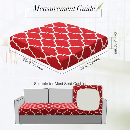 Newwiee 4 Pcs Waterproof Outdoor Cushion Covers for Patio Furniture Stretch Outdoor Couch Cushion Covers Replacement Moroc...
