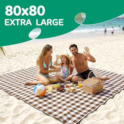 Waterproof Beach Blanket Picnic Outdoor Camping Mat Oversized Extra Large Foldable Sandproof Sand Free Resistant Big XL Gi...