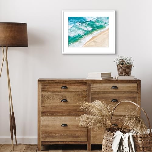Americanflat 16x20 Picture Frame with Polished Plexiglass - Use as 12x16 Frame with Mat or Display 16x20 Photo Without Mat...