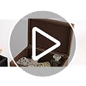 HofferRuffer Faux Leather Decorative Box, Large Wooden Structure Keepsake Box Accessory Organizer Jewelry Organizer with H...
