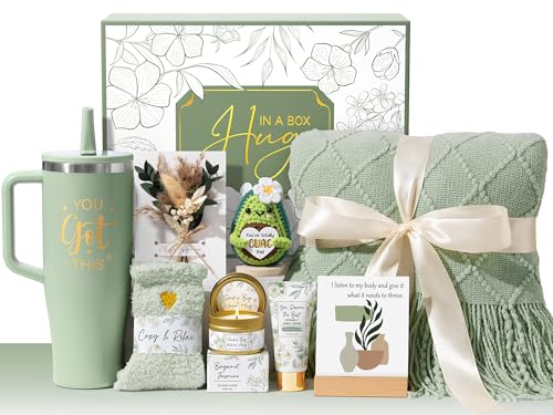 Mother's Day & Birthday Gifts for Women, Get Well Soon Care Package After Surgery & Cancer, Luxury Self Care Sympathy Bask...