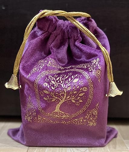 Indian Consigners Soft Velvet Pouch for Tarot, Altar, Rune, Gift, Crystal, jewelry Wrap Bags for Precious, Sacred and Spir...