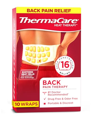 ThermaCare Advanced Back & Hip HeatWraps, Long-Lasting, Disposable Heat Therapy for Lower Back Pain, Muscle Soreness, & He...
