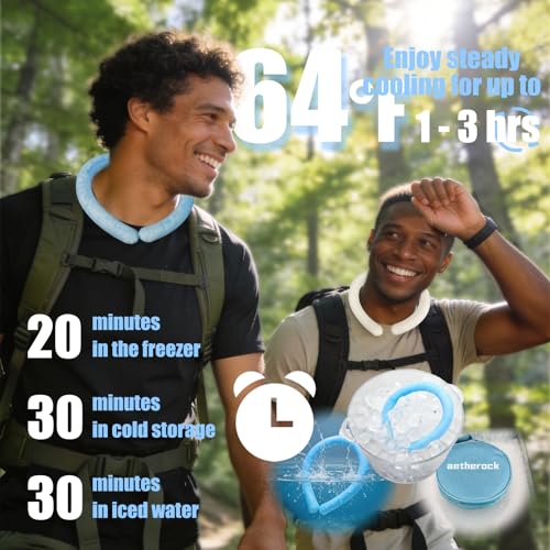2 PCS Neck Cooling Tube,with Insulated Carry Bag,Reusable Ice Pack,Neck Coolers for Hot Weather,Ice Ring for Summer Heat,P...