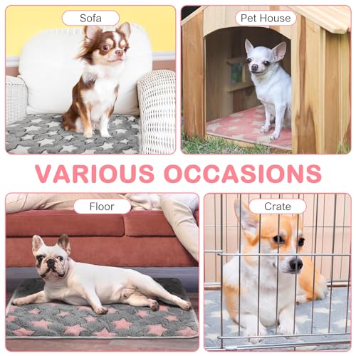 Clysee 4 Pack Self Heating Cat Bed Cat Self Warming Pad with Removable Cover Extra Warm Thermal Pet Pad Washable Pet Crate...