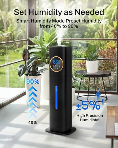 Humidifier Large Room Bedroom with Night Light, 2.1Gal(8L) Humidifiers for Home with Essential Oil Diffuser, Top Fill Whol...