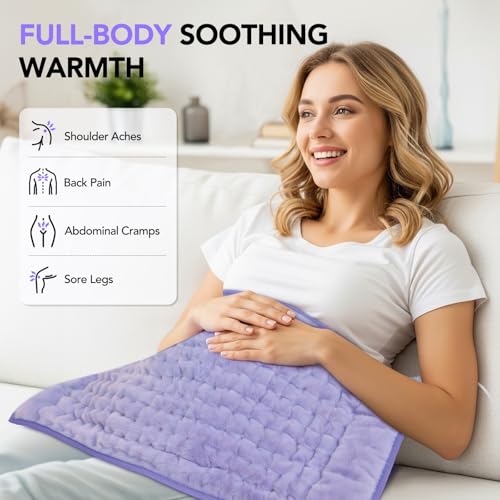 Heating Pad for Back Pain Relief - 33"x17" Extra Large Electric Heat Pad,6 Heat Settings &4 Auto Off, Machine Washable,Ove...
