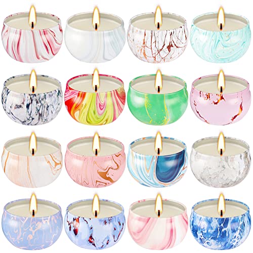 16 Packs Fragrance / Aromatherapy Candle Gift Set For Mom | Woman , 2.5oz, For Home Scented Bath Yoga, Natural Soy Wax, Mo...