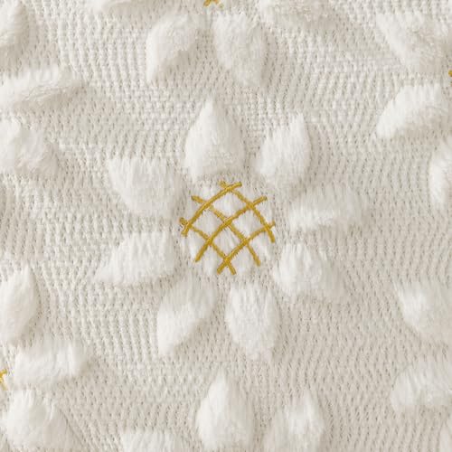 DFXSZ Spring Summer Pillow Covers 18x18 inch Set of 2 Farmhouse Decor Yellow Color Flower Heart Sunflower Soft Plush Faux ...