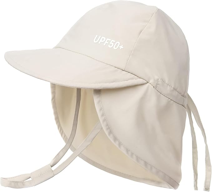FURTALK Baby Sun Hat with Neck Flap UPF 50+ Adjustable Baby Boys Girls Summer Beach Hat for Traveling Swim Hat