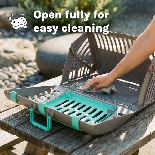 SportPet X-Large Hard-Sided Travel Cat Carrier - Cat Carrier with Patented Wide Side-Opening Door, Foldable Portable Pet C...