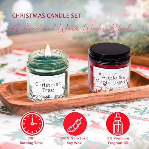 Christmas Candles Scented Candle Set: 6 Pack Christmas Scents Candle Bulk Home Scented - Holiday Candle Gifts for Women an...