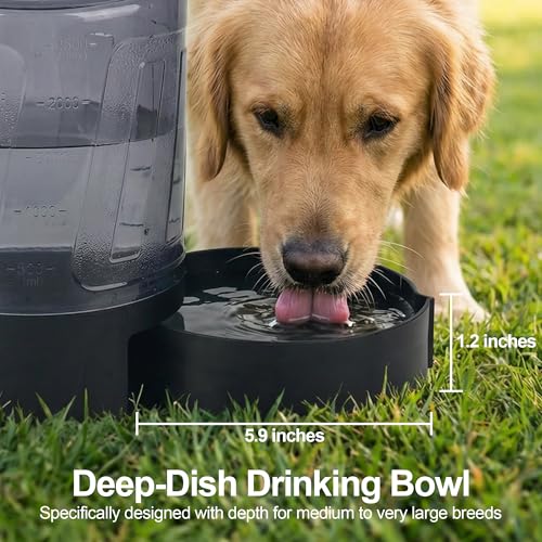 Portable Dog Travel Water Bottle 84 oz, Large Dog Water Bottle Bowl Dispenser, Leak Proof Pet Water Bottle for Dogs, Campi...