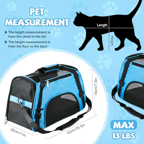 Sweetude 4 Pcs Cat Carrier Soft-Sided Pet Carrying Bag for Cat Under 13 Lbs, 16.9 x 11x 7.5 Inch, Portable Foldable Comfor...