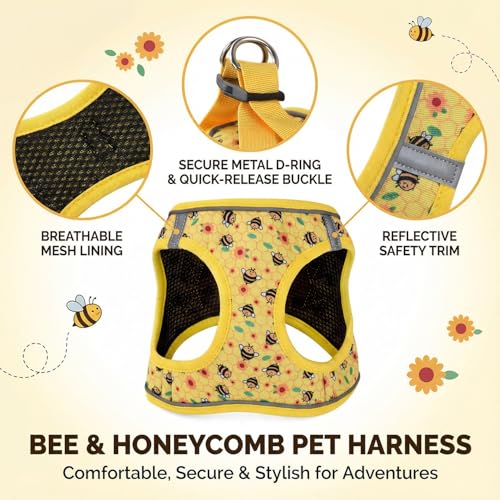 Mihqy Step in Dog Harness and Leash Set, Reflective Adjustable No Pull Dog Harness for Extra-Small/Small Dogs Puppy and Ca...