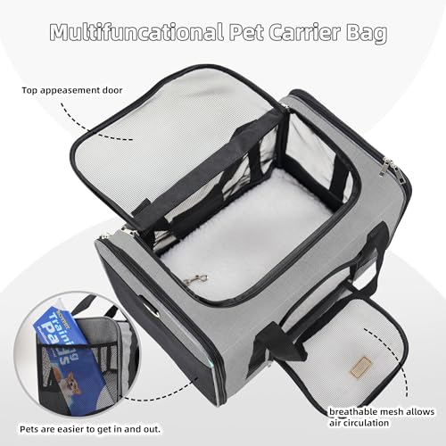 ROYPET Cat Carrier,Portable Pet Carrier Bag for Cats and Small Dogs,Foldable Soft-Sided and Scratch-Proof mesh Cat Bag Pet...