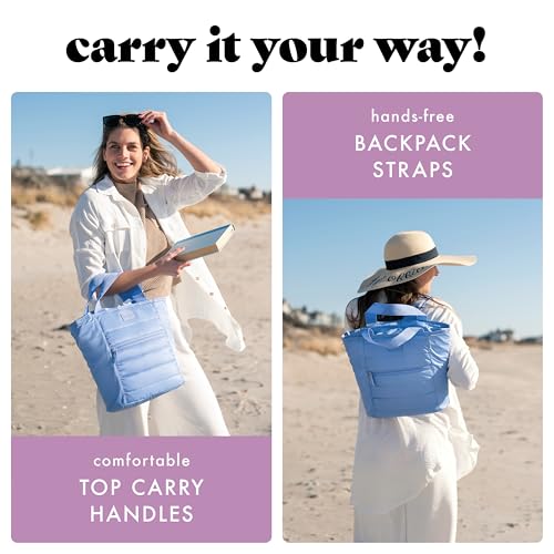Fit & Fresh Mari Cooler Backpack for Women, Insulated Leakproof Soft Cooler Bag (12 Can), Lunch Tote, Beach Cooler, Lightw...