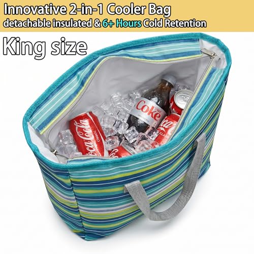 ALPOME Aluminum Backpack Low Profile Beach Chair - 5-Position Lay Flat Reclining Folding Chair with Removable Cooler Bag -...