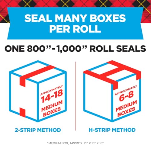 Scotch Heavy Duty Shipping Packing Tape, Clear, Packing Tape for Moving Boxes and Packaging Supplies, 1.88 in. x 22.2 yd.,...