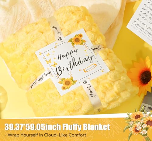 Mother's Day Gifts for Mom, 17pcs Relaxing Spa Gifts Set for Girls, Sisters, Mom, Sunflower Self-Care Package, Sending Sun...