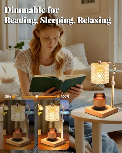 Linstaine Candle Warmer Lamp with Timer Dimmer Adjustable Height, Mothers Day Gifts for Mom, Birthday Gifts for Women, Hou...