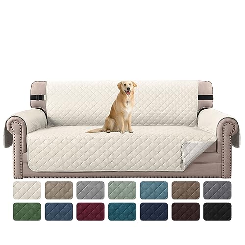 H.VERSAILTEX Reversible Couch Cover for 3 Cushion Cover Pet Friendly Sofa Cover for Dog Washable Furniture Protector Water...