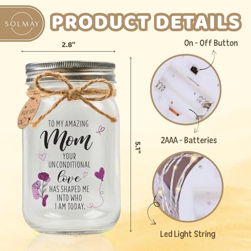 SOLMAY Mom Gifts from Daughter or Son – “To My Mom” Sentimental Keepsake, Birthday Gifts for Mom, Mothers Day Gift Ideas f...