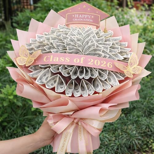 Tenare Flower Wrapping Paper and Ribbon Set 36 Sheets Bouquet Wrapping Paper with 50 Yards Double Face Satin Ribbon for Fl...