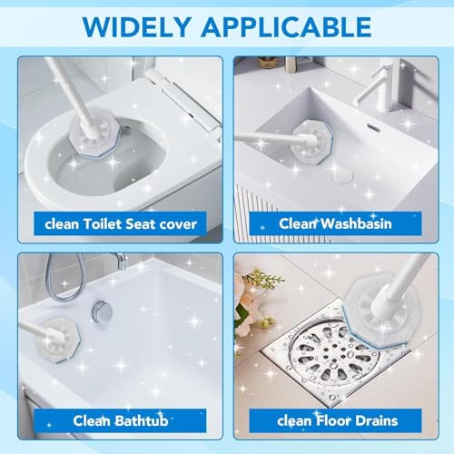 60 Count Toilet Bowl Wand Refills for Clorox,Disposable Toilet Bowl Cleaner Refill Pads for Most Toilet System,Disposable ...