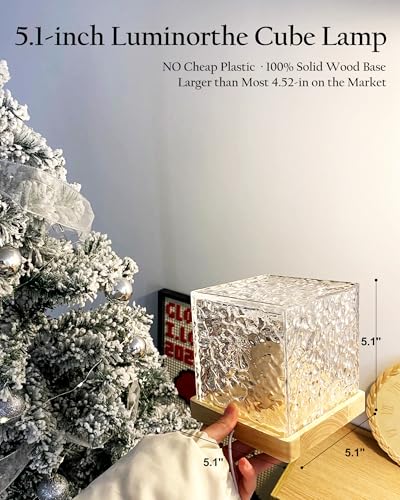Deogos Mood Lighting,Rechargeable Northern Lights Cube Ambient Lighting Ocean Wave Projector Light Aurora Glow Lamp,16 Col...
