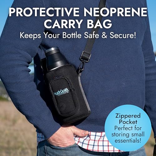 Hydropet Portable Dog Water Bottle (32 oz) - Insulated Dogs & Cats Travel Bottles, Stainless Steel - Detachable Dog Food B...