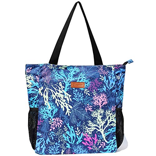 Original Floral Water Resistant Large Tote Bag Shoulder Bag for Gym Beach Travel Daily Bags Upgraded