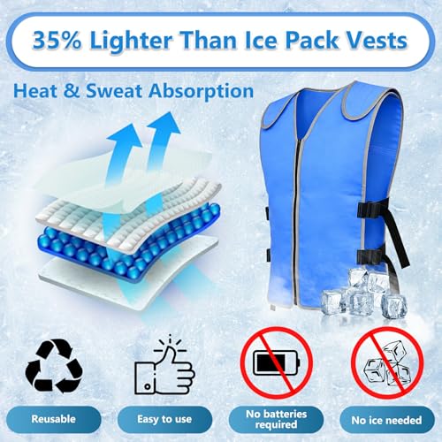 Loxiia Evaporative Cooling Vest for Men & Women, Water-Activated Cooling Vest for Hot Weather