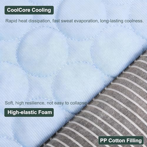 RPGT Summer Pet Self Cooling Mat No Electricity Required Kennel Bed Pad 18"x 22" Sleeping Mat Keeps Dogs and Cats Cool Ide...