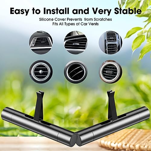 EORRZZY 2 Packs Custom Car Air Freshener Diffuser Vent Clips with 12 Refill Sticks for Cars, Office, Kitchen, Bathroom, Pe...