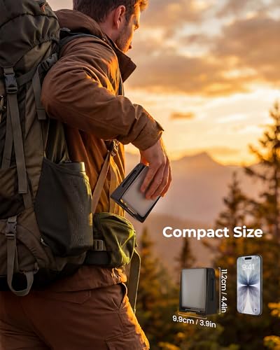 Portable Camping Light, 2 Pack Rechargeable 4000mAh Dimmable LED Camping Lanterns with 360° Rotatable Stand, 2-in-1 Flashl...
