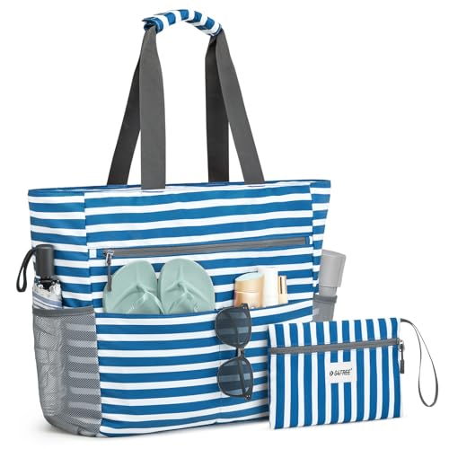 G4Free Beach Bag, Waterproof Sandproof Beach Tote Bag, Large Capacity Foldable for Women