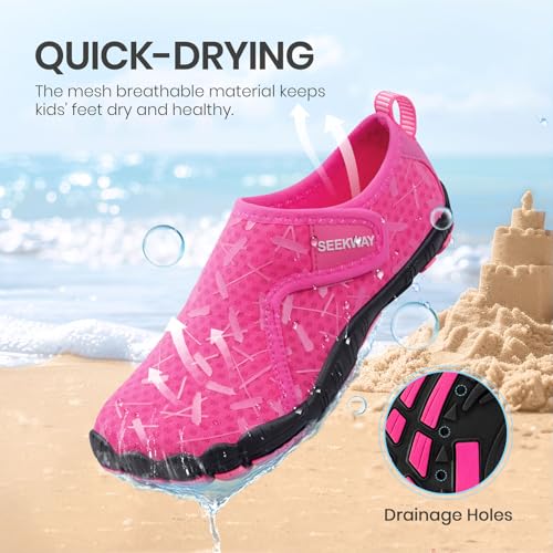 SEEKWAY Barefoot Water Shoes for Kids - Wide Toe Box and Quick-Dry Sand Shoes Toddler for Hiking Swim Beach Pool Kayak Spo...