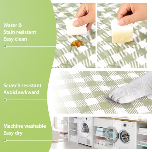 ZAZE Extra Large Picnic Outdoor Blanket, 80''x80'' Waterproof Foldable Blankets Gingham Picnic Mat for Beach, Camping Gras...