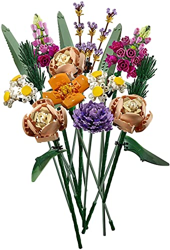 LEGO Botanicals Flower Bouquet Building Set - Artificial Flowers for Decoration for Home and Display, Ages 18+ - Small Fak...