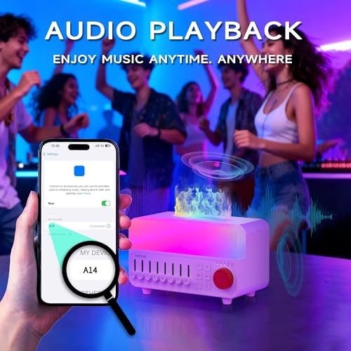 TMEHM 4-in-1 Sleep Sound Machine with White Noise & 8 Nature Sounds, Bluetooth Speaker, Night Light & Aroma Diffuser with ...