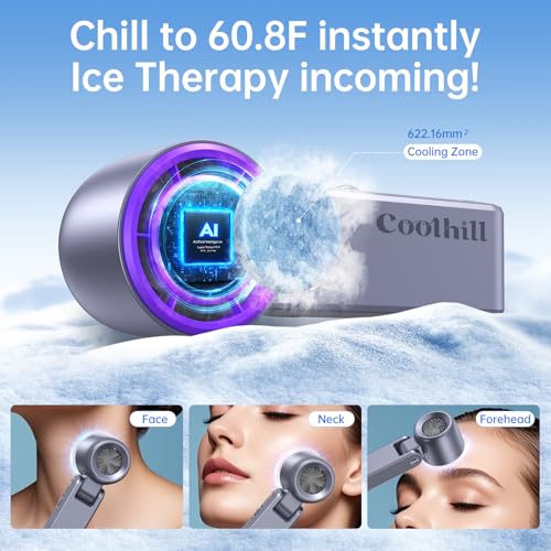 Coolhill Pro Handheld Portable fan with Turbo Cooling - Hand Held Fan Rechargeable, 1-199 Speeds, Up to 12Hrs Battery Lif...