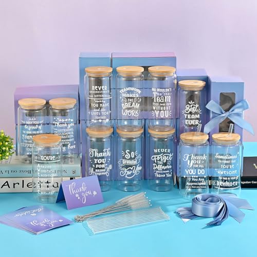 OLSUNOR 12 Set Employee Appreciation Gifts Bulk, Personalized Inspirational Thank You Gifts for Mother's Day Coworker 16 o...
