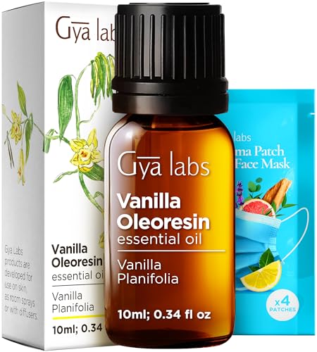 Gya Labs Vanilla Essential Oil - 0.34 Fl Oz - for Hair, Skin, Diffuser, Aromatherapy & DIY Candle Making Scent