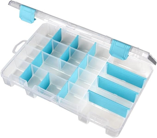 ArtBin 6944AG Medium Anti-Tarnish Box with 15 Removable Dividers, Jewelry & Craft Organizer, 1 Plastic Storage Case with A...