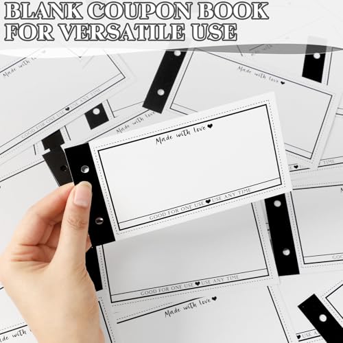 JULEASEL Personalized Coupon Book - 30 Blank DIY Vouchers for All Occasions, Thoughtful Gift for Mom, Grandma, Wife, Girlf...