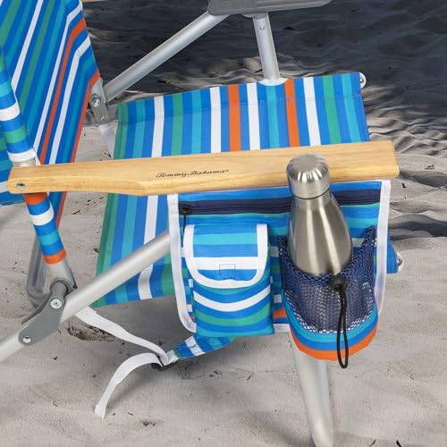 Tommy Bahama 4-Position Extended seat Height Easy in-Easy Out Folding Backpack Beach Chair
