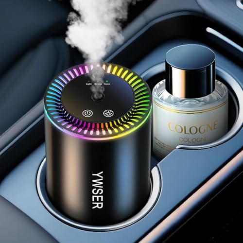 Smart Car Air Freshener Diffuser with Starry Sky Projector, Forest Scent Car Scent with 50ml Essential Oil, Auto On/Off In...
