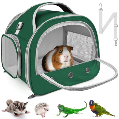 Bissap Bearded Dragon Travel Carrier, Portable Guinea Pig Carrier Bag Tortoise Carrier Pouch for Bunny Hamster Chinchilla ...